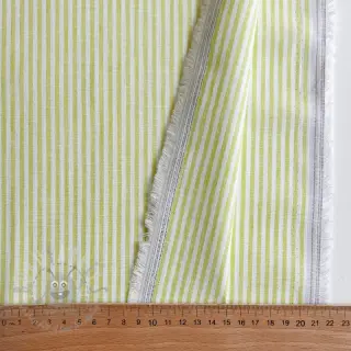 Linnen met katoen Stripe lime