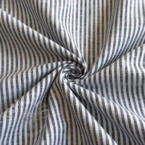 Linnen met katoen Stripe navy