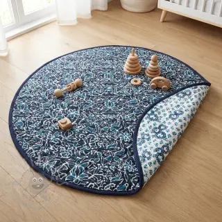 Katoenen stof QUILT DOUBLE SIDED Square design C