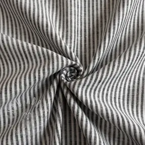 Linnen met katoen Stripe black
