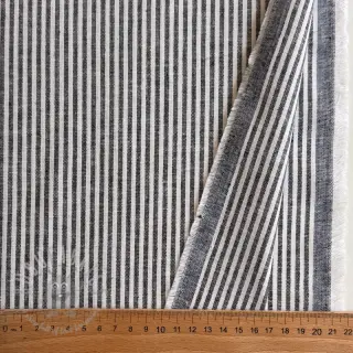 Linnen met katoen Stripe black