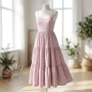Katoenen stof Bubble Stripe design B digital print