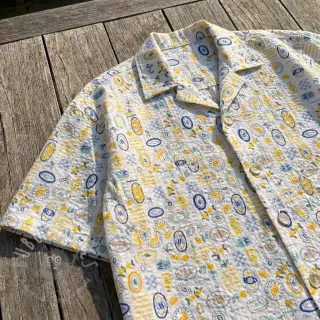 Katoenen stof Bubble Stripe design C digital print