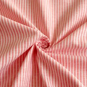 Ľan s bavlnou Stripe salmon
