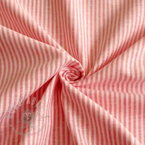 Linnen met katoen Stripe salmon