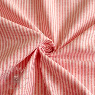 Linnen met katoen Stripe salmon