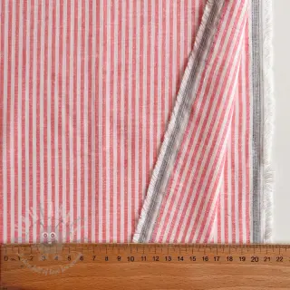 Linnen met katoen Stripe salmon