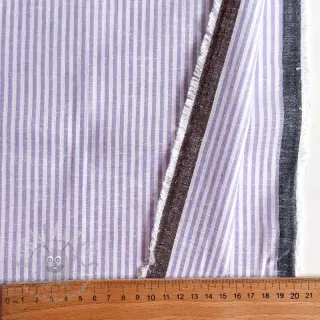 Linnen met katoen Stripe purple