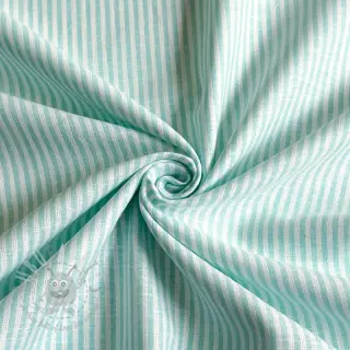 Linnen met katoen Stripe mint