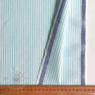 Linnen met katoen Stripe mint