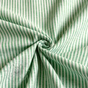 Linnen met katoen Stripe dark green