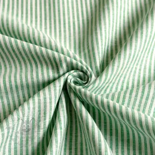 Linnen met katoen Stripe dark green