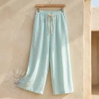 Linnen met katoen Stripe mint