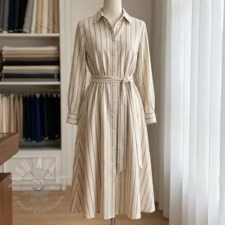 Linnen met viscose Pin black