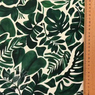 Decoratiestof Big leaves green digital print