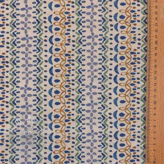 Decoratiestof Linenlook Blue pattern digital print