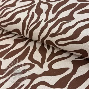Decoratiestof Linenlook Animal dark brown