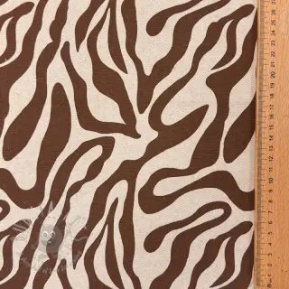 Decoratiestof Linenlook Animal dark brown