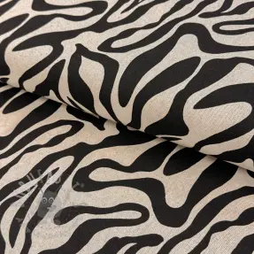 Decoratiestof Linenlook Animal black