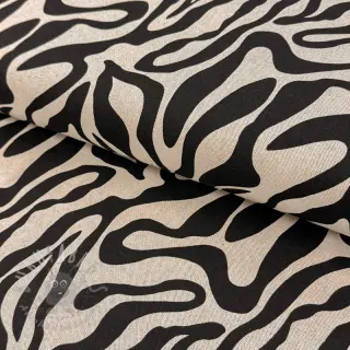 Decoratiestof Linenlook Animal black