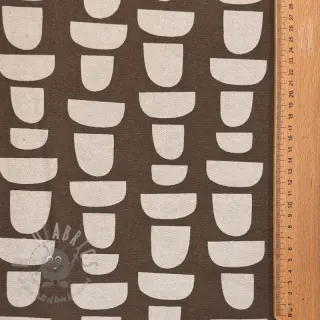 Decoratiestof Linenlook Abstract brown