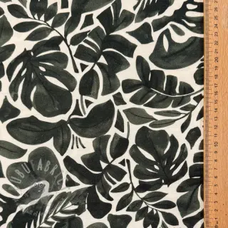 Decoratiestof Big leaves grey digital print
