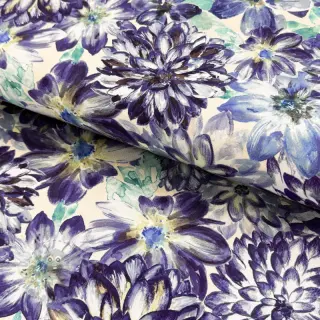 Decoratiestof Peony blue digital print