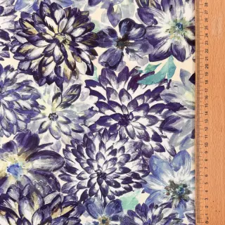 Decoratiestof Peony blue digital print