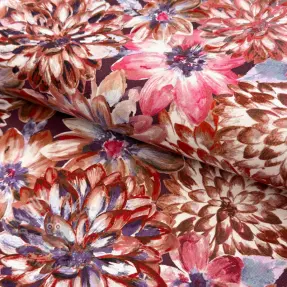 Decoratiestof Peony orange digital print