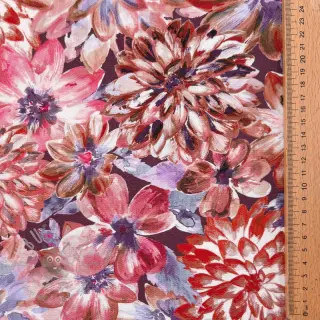 Decoratiestof Peony orange digital print