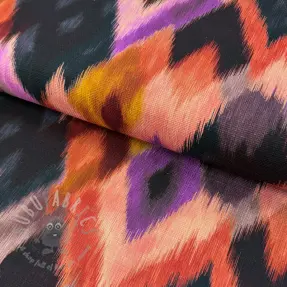 Decoratiestof SLUB Abstract multi digital print
