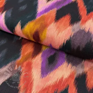 Decoratiestof SLUB Abstract multi digital print