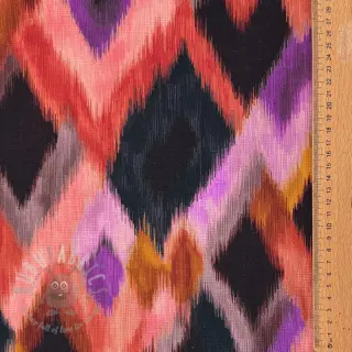 Decoratiestof SLUB Abstract multi digital print