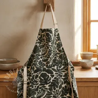 Decoratiestof Big leaves grey digital print