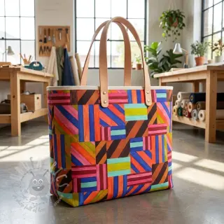 Decoratiestof Stripes multi digital print
