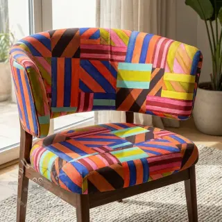 Decoratiestof Stripes multi digital print