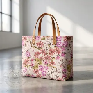 Decoratiestof Floralia pink digital print