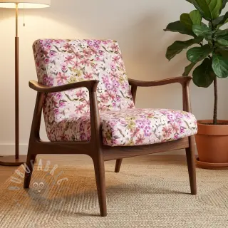 Decoratiestof Floralia pink digital print
