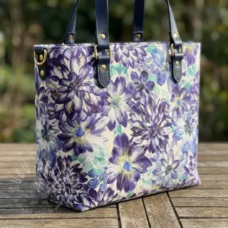 Decoratiestof Peony blue digital print