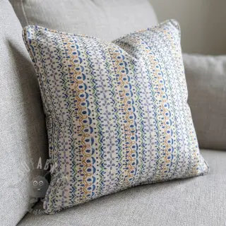 Decoratiestof Linenlook Blue pattern digital print