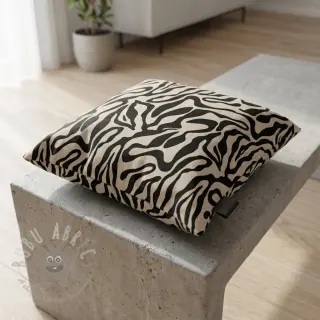 Decoratiestof Linenlook Animal black