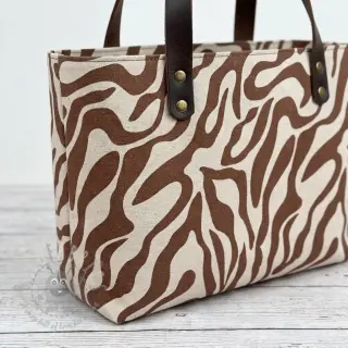 Decoratiestof Linenlook Animal dark brown
