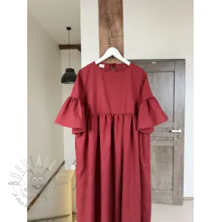 Voorgewassen linnen 170 g wine red