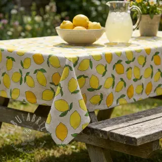 Decoratiestof Linenlook premium Sunny Lemon Fruit