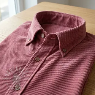 Babyrib cord dark rose