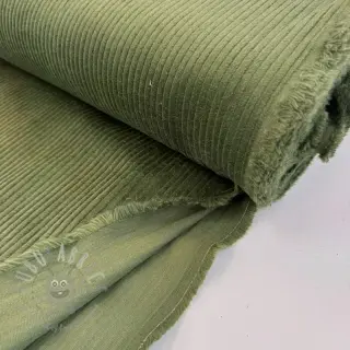 Ribfluweel forest green