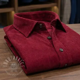 Babyrib cord dark red