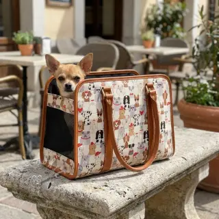 Decoratiestof Linenlook Dog Dress Up