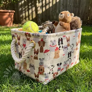 Decoratiestof Linenlook Dog Dress Up