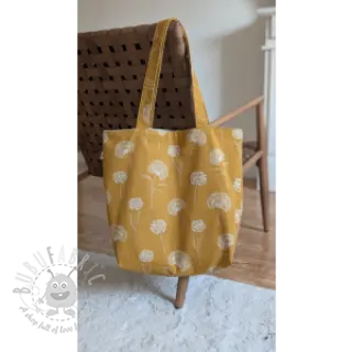 Decoratiestof Linenlook Elegant dandelion golden yellow